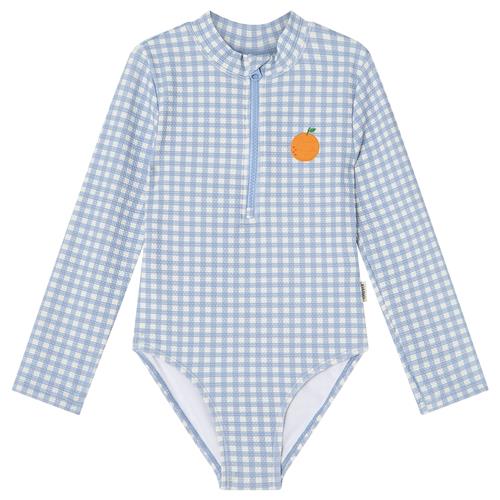 Kuling Toulon UV-badedragt Dove Blue Gingham  Dove Blue Gingham 110/116 cm  Blå  110/116 cm  unisex