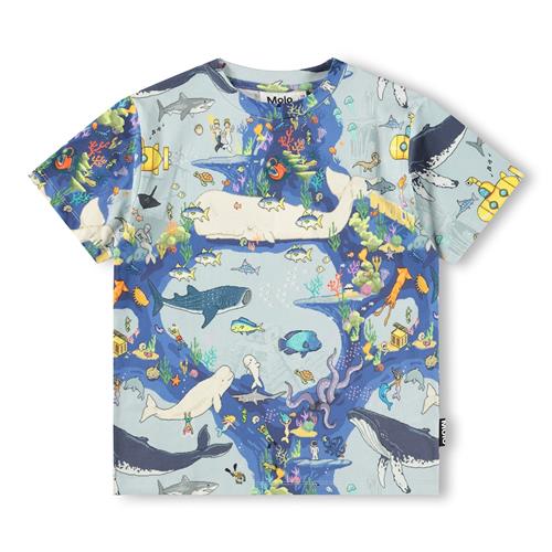 Molo GOTS Riley T-shirt Pixel Ocean  Pixel Ocean 92 cm  Blå  92 cm  mand