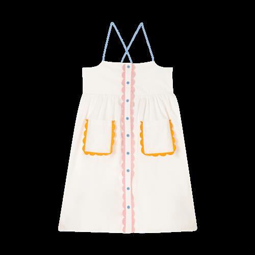 Stella McCartney Kids Vævet Kjole White  White-8 Y  Hvid  8 år  kvinde