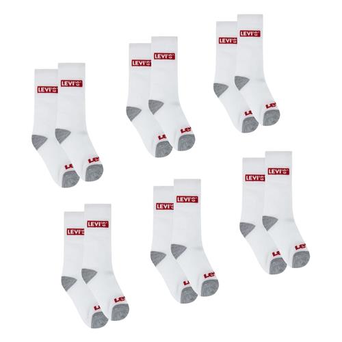 Levi's 6-pak Sokker White White 5-7 Y  Hvid  5-7 år  unisex