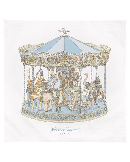 Atelier Choux GOTS Tæppe Carousel Blue  Carousel Blue One Size  Blå  One Size  unisex