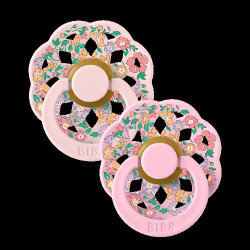 BIBS Liberty Boheme 2-pak Runde Latex-sutter Oscar Meadow Blossom Mix Oscar Meadow Blossom Mix 0+M Latex Lyserød  0+ måneder  unisex