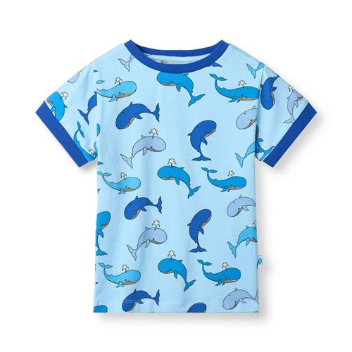 Småfolk Elstar T-shirt Tide Blue  Tide Blue 3-4 Y  Blå  3-4 år  mand