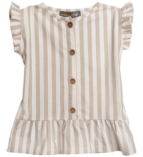 Hanevild T-shirt - Striped Frilled - Summer Sand