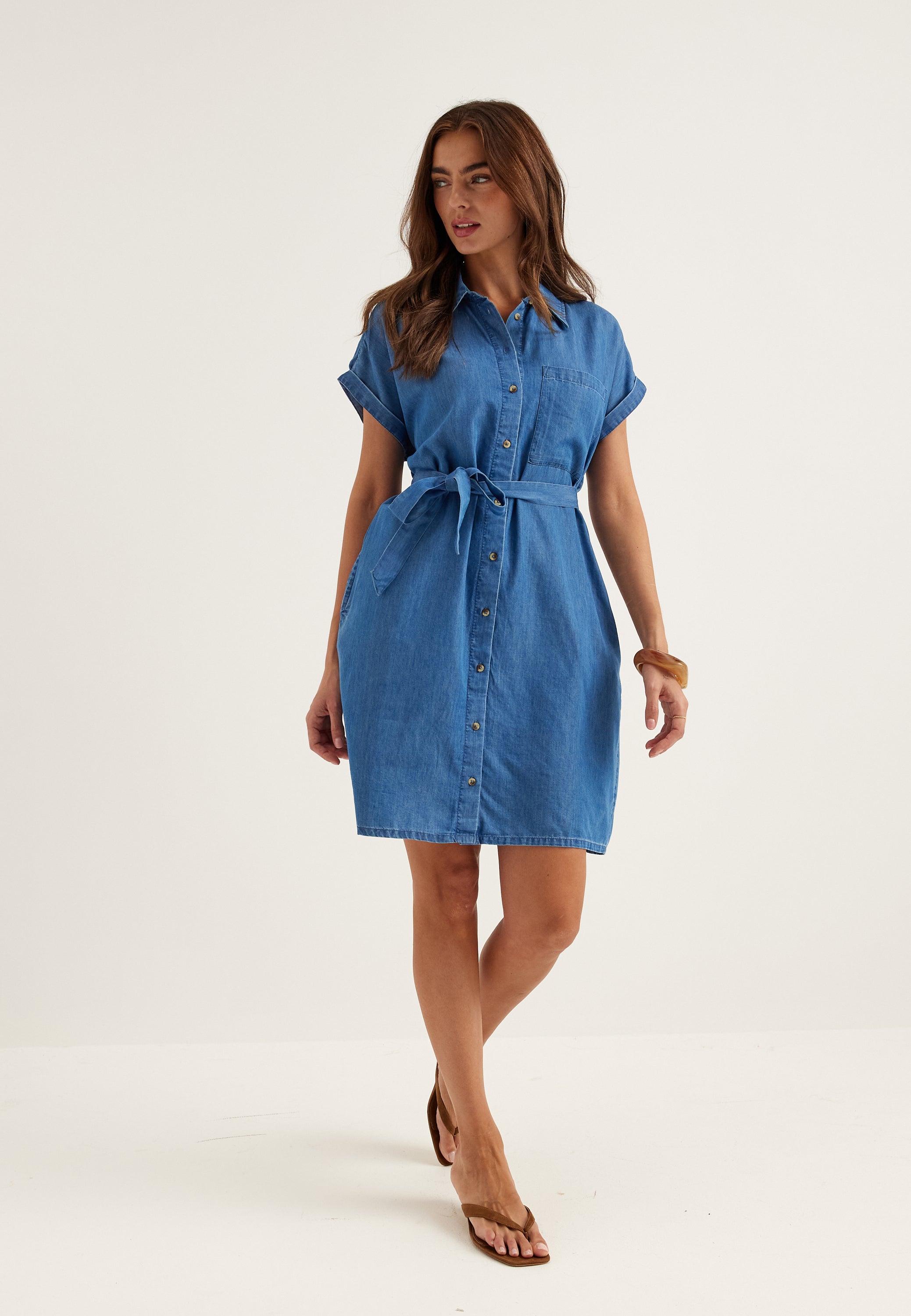 VILA Vinori S/S SHIRT DRESS - NOOS