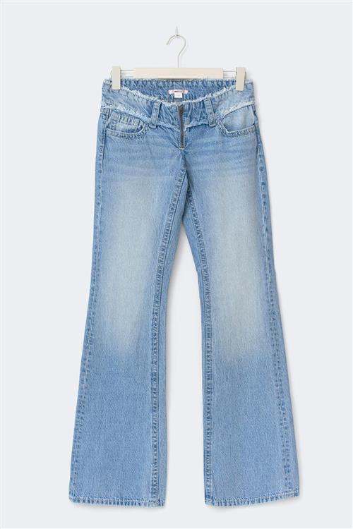Gina Tricot - 14+ cut off loose jeans tall - tall jeans - Blå - XS - Dame