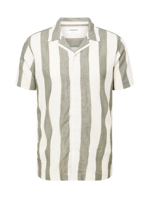 Lindbergh Skjorte  oliven / naturhvid