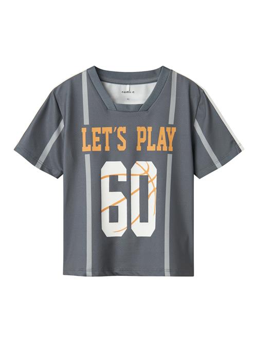 NAME IT Shirts 'NMMTEKLAN'  grå / mørkegrå / orange / hvid