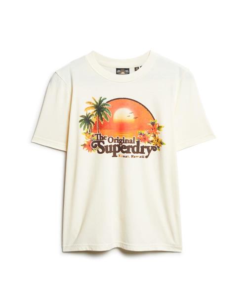 Superdry & Co Shirts 'Travel Souvenir'  brun / grøn / orange / offwhite