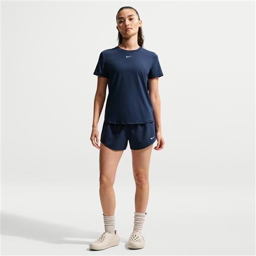 Nike One Dri-FIT-shorts med indershorts (7,5 cm) og mellemhøj talje til kvinder - blå