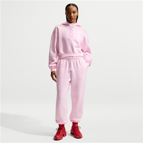 Overdimensionerede Nike Phoenix Fleece-sweatpants med høj talje til kvinder - Pink