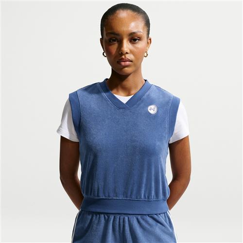 Nike Chill Terry-tanktop til kvinder - blå