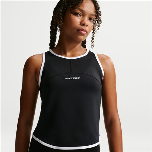 Nike Pro Dri-FIT-tanktop til piger - sort
