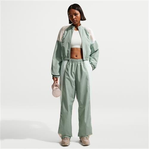 Oversized Nike træningsbukser med mellemhøj talje til kvinder - grøn