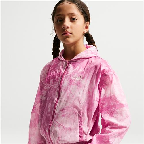 Vævet Nike Club-løbejakke til piger - lilla