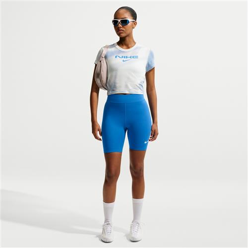 Nike Classic-cykelshorts med høj talje (20 cm) til kvinder - blå