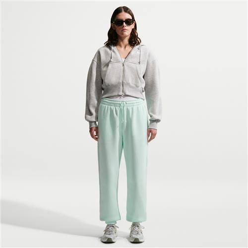 Overdimensionerede Nike Phoenix Fleece-sweatpants med høj talje til kvinder - grøn