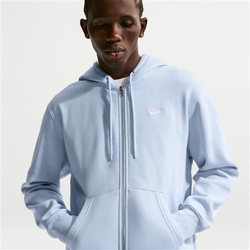 Nike Club Fleece-hættetrøje med lynlås til mænd - blå