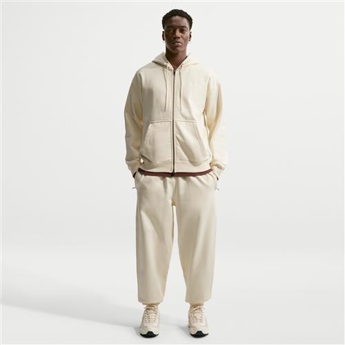 Nike Solo Swoosh-fleecebukser med opslag til mænd - hvid