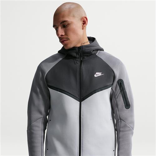 Nike Tech Windrunner-fleecejakke med lynlås til mænd - grå