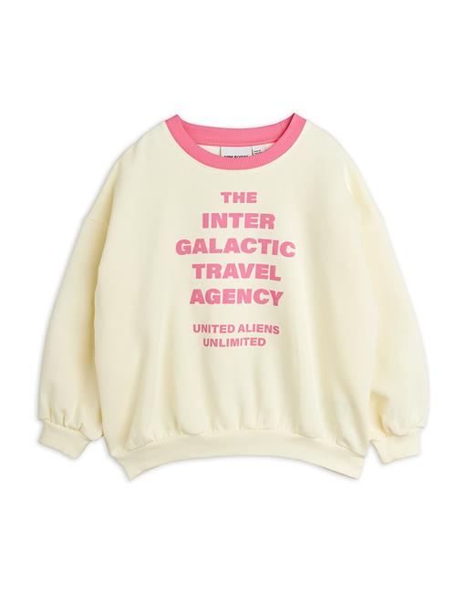 Mini Rodini Travel Agency Rib Sweatshirt Off-white  Off-White 104/110 cm  Hvid  104/110 cm  unisex
