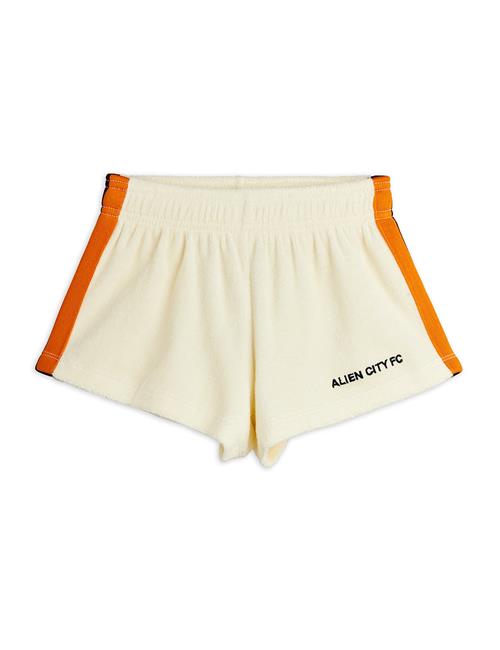 Mini Rodini Alien City Terry Sweat Shorts Off-white  Off-White 92/98 cm  Hvid  92/98 cm  unisex