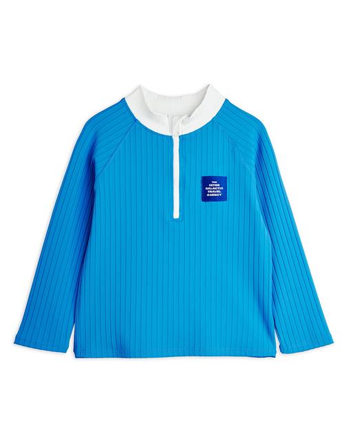 Mini Rodini Travel Agency Patch Langærmet UV-top Blue  Blue 104/110 cm  Blå  104/110 cm  unisex