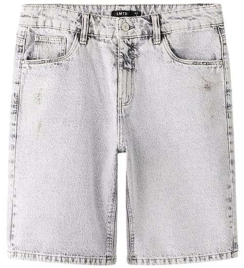 LMTD Shorts - NlnBirm - Long - Light Grey Denim/W. Super Light S