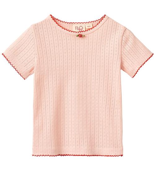 Flöss T-shirt - Liva Pointelle - Soft Rose