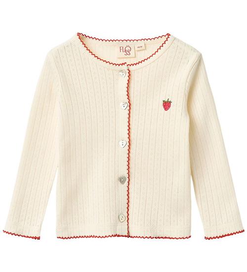 Flöss Cardigan - Strik - Flora Pointelle - Gentle Cream