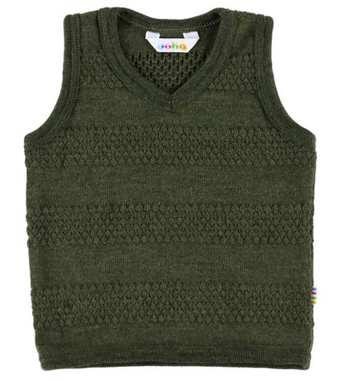 Joha Vest - Strik - Uld - Mos Grøn