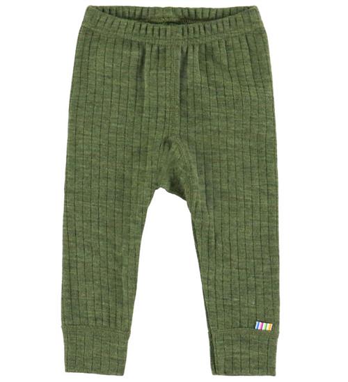 Joha Leggings - Uld - Rib - Mørk Oliven