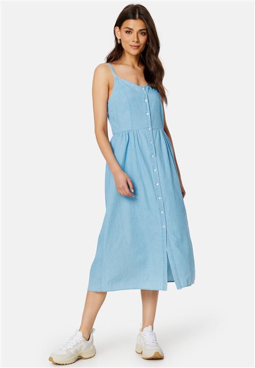 VILA Zia Strap Midi Denim Dress
