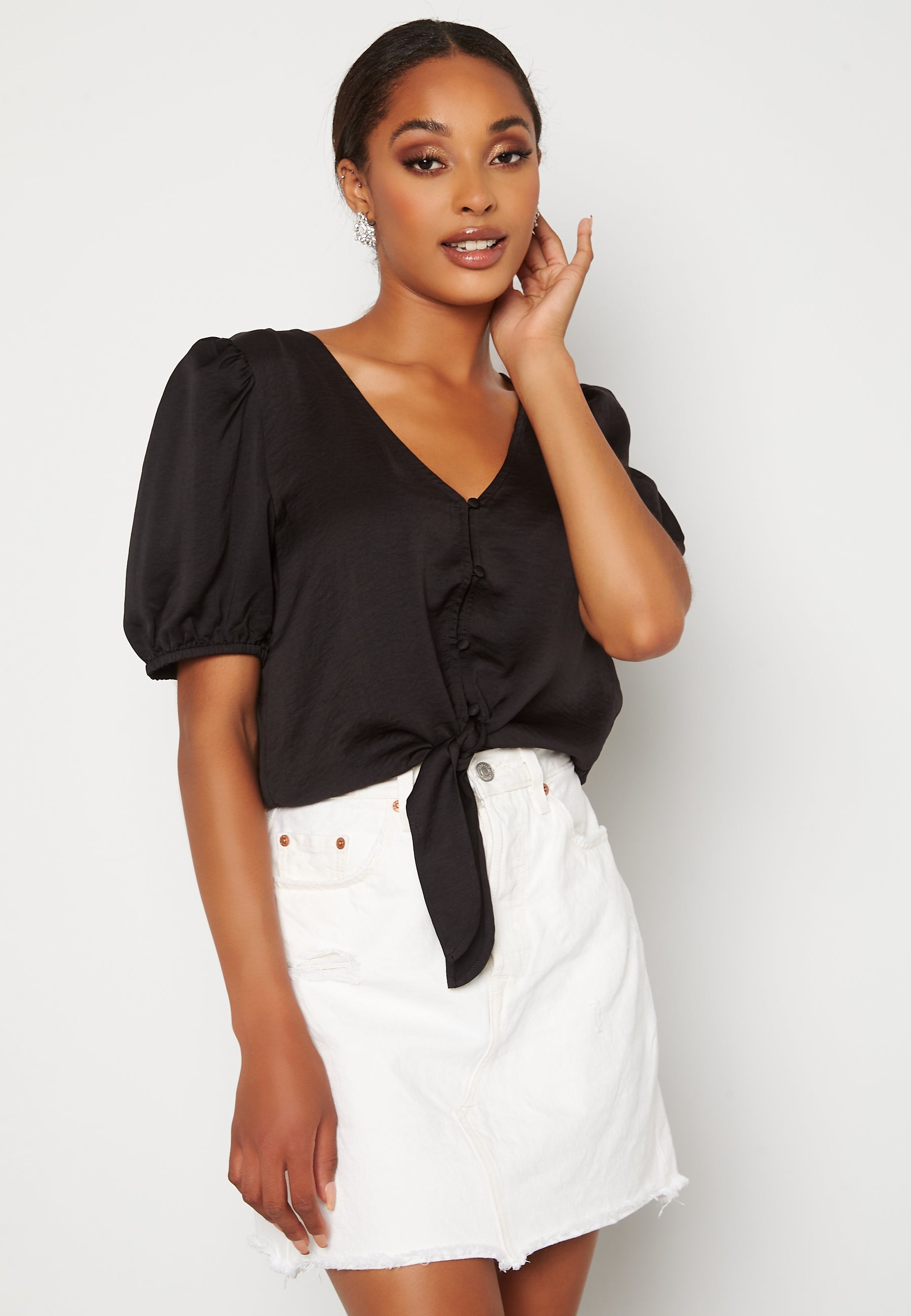 VERO MODA Sally SS Tie Shirt