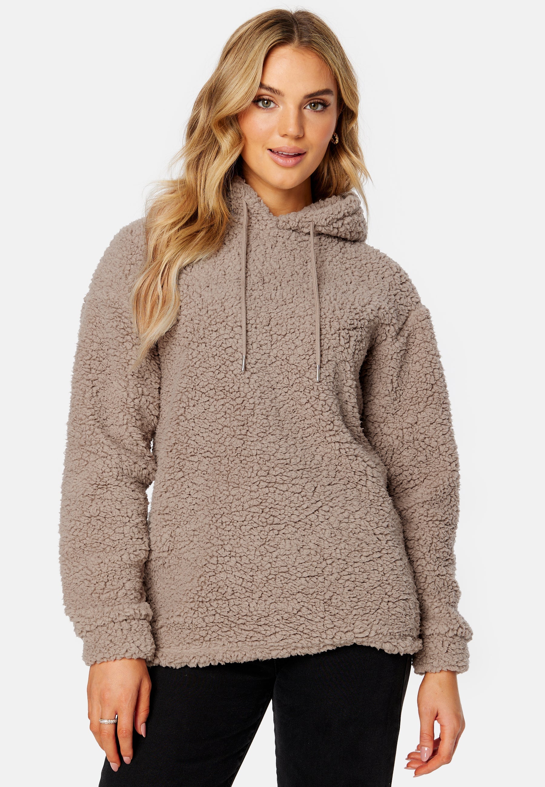 BUBBLEROOM Una fluffy teddy hoodie