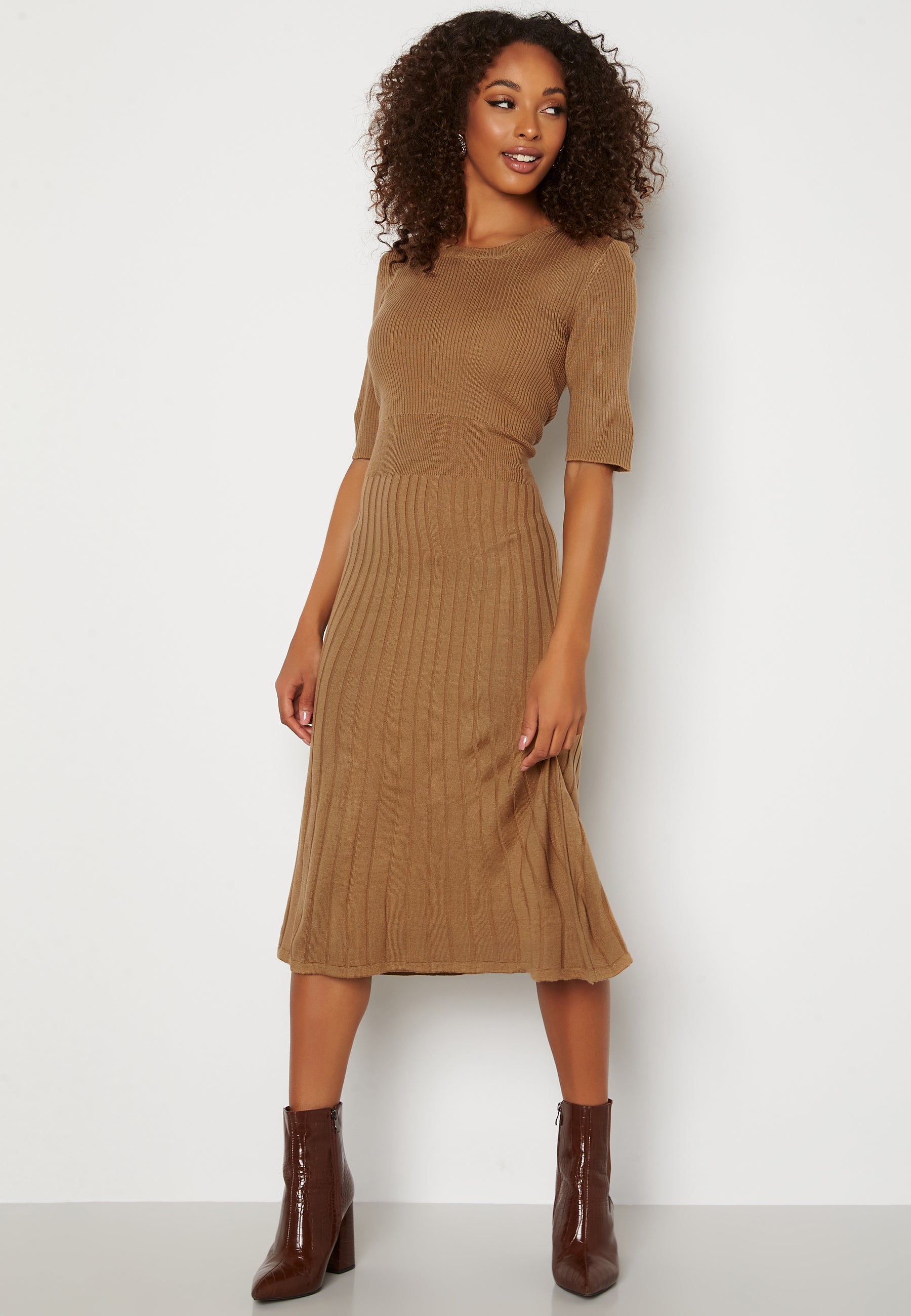 VILA Posa 2/4 Sleeve Knit Dress