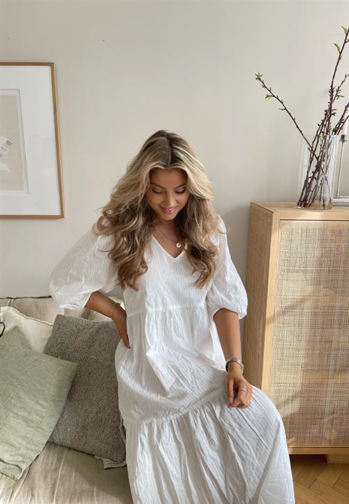 Happy Holly Balloon Sleeve Cotton Dress