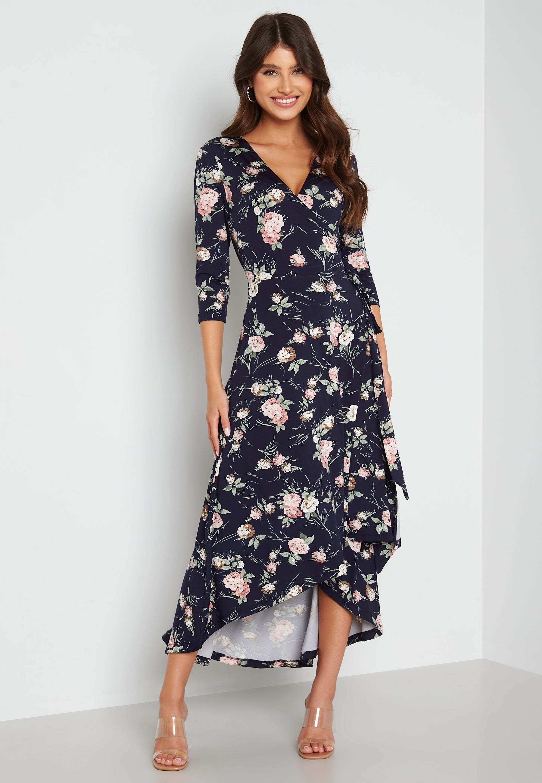 BUBBLEROOM Clara 3/4 high low dress