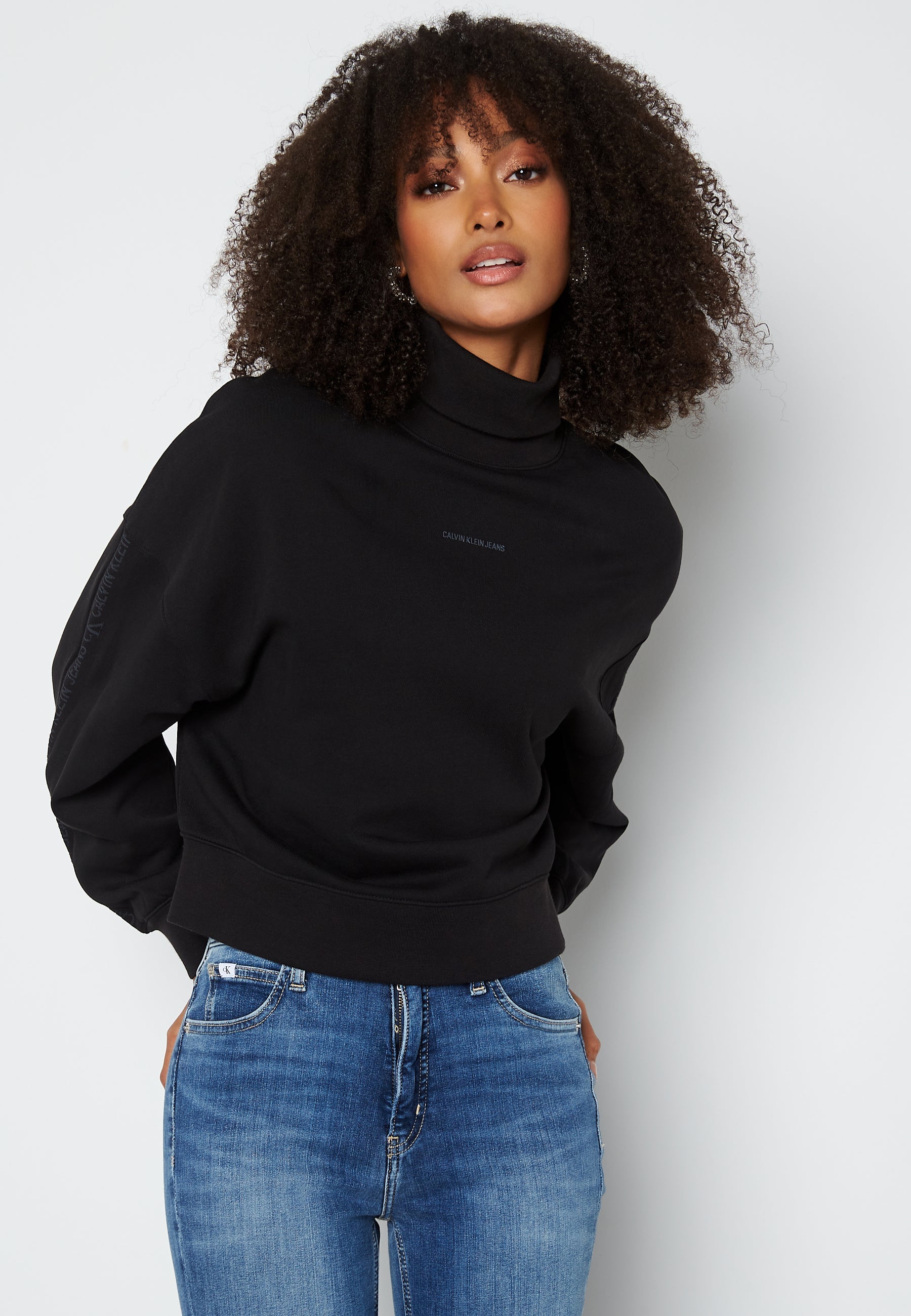 Calvin Klein Jeans Logo Trim Roll Neck