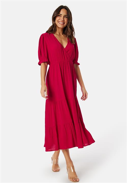 BUBBLEROOM Puff Sleeve Viscose Dress