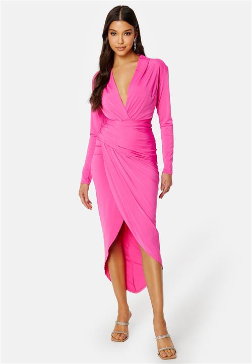 John Zack Long Sleeve Rouch Dress