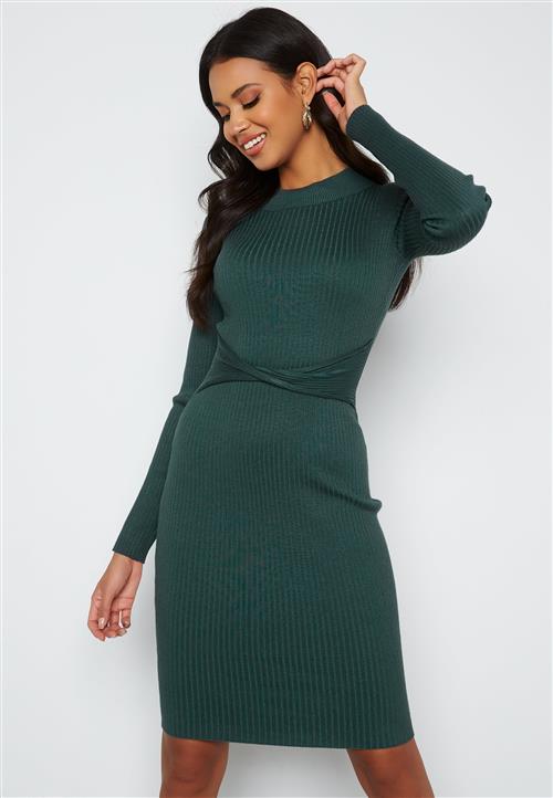 BUBBLEROOM Minna knitted front twist dress