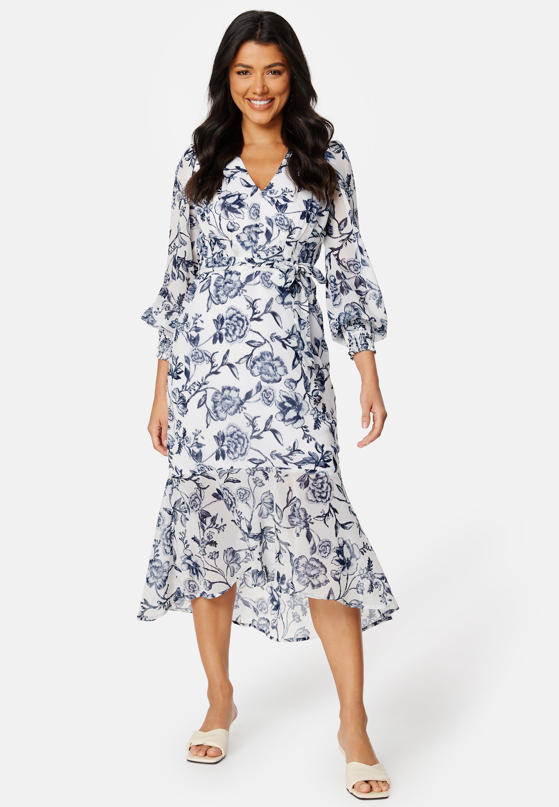 Happy Holly Danessa midi Puff Sleeve Dress
