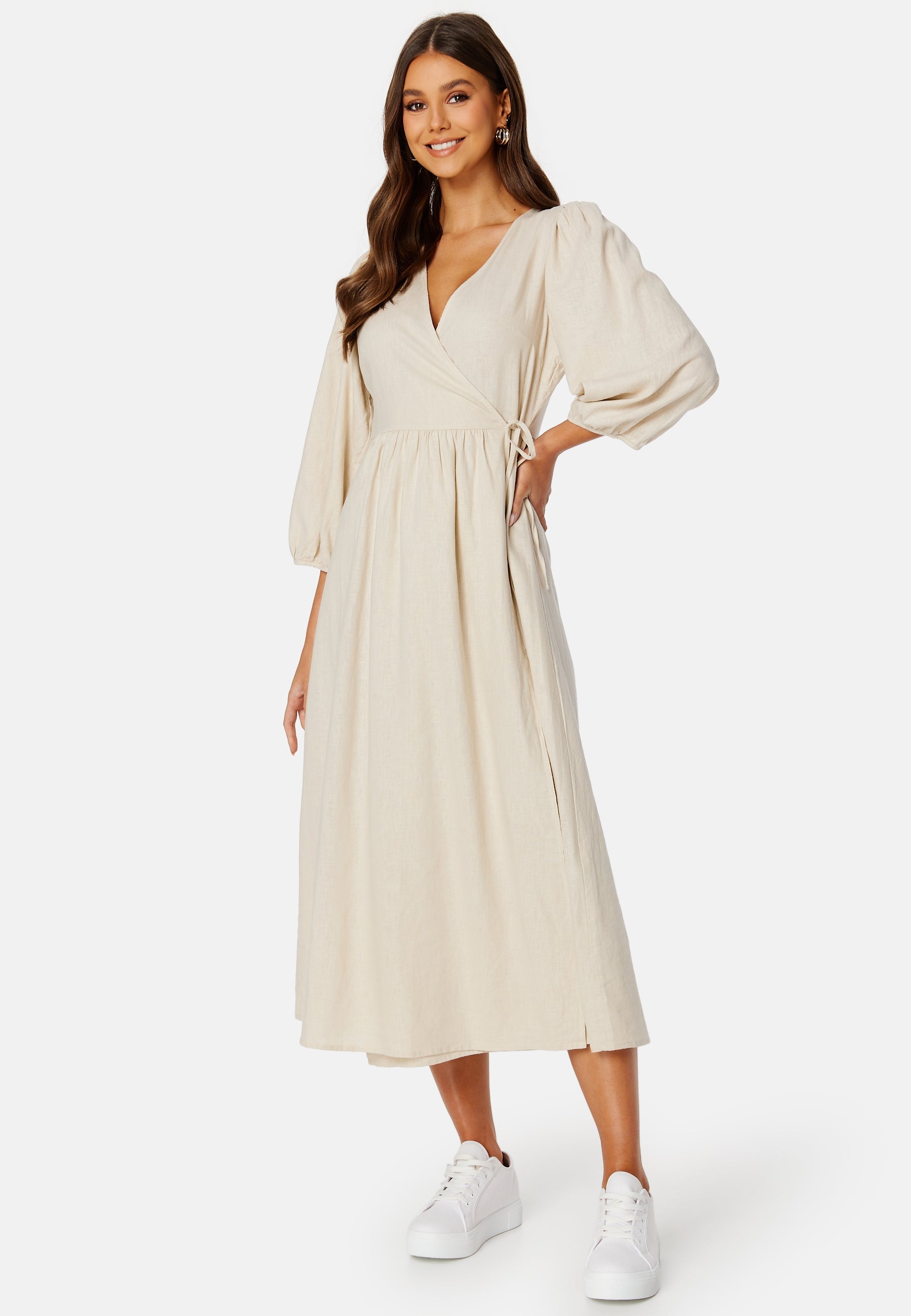 BUBBLEROOM CC Linen wrap dress