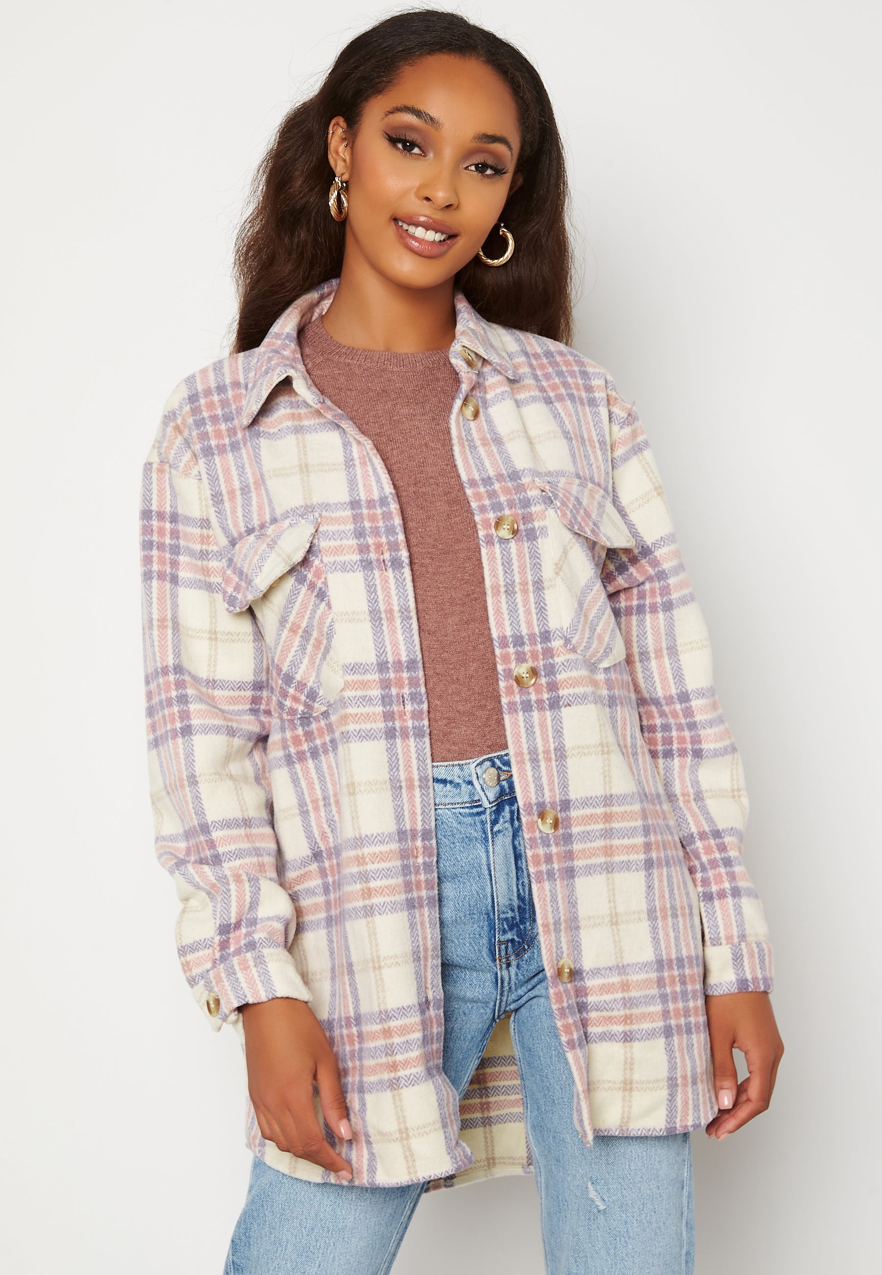 ONLY Valentina L/S Check Shacket