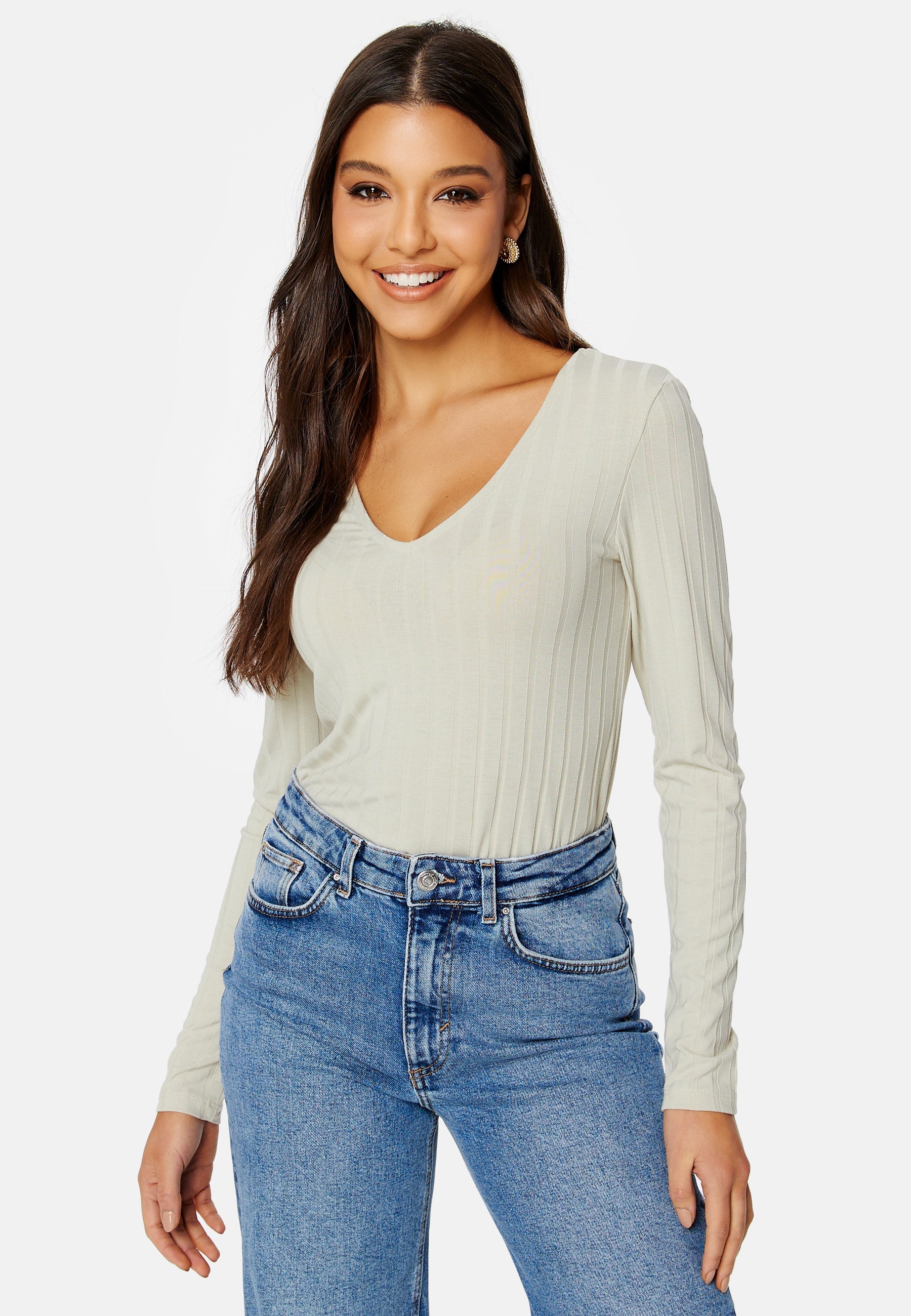 VERO MODA Aggie LS V-Neck Top