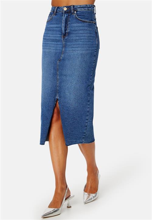 Pieces Jessie HW Denim Midi Skirt