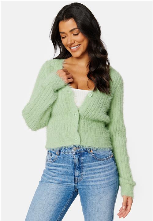 BUBBLEROOM Salmi fluffy knitted cardigan