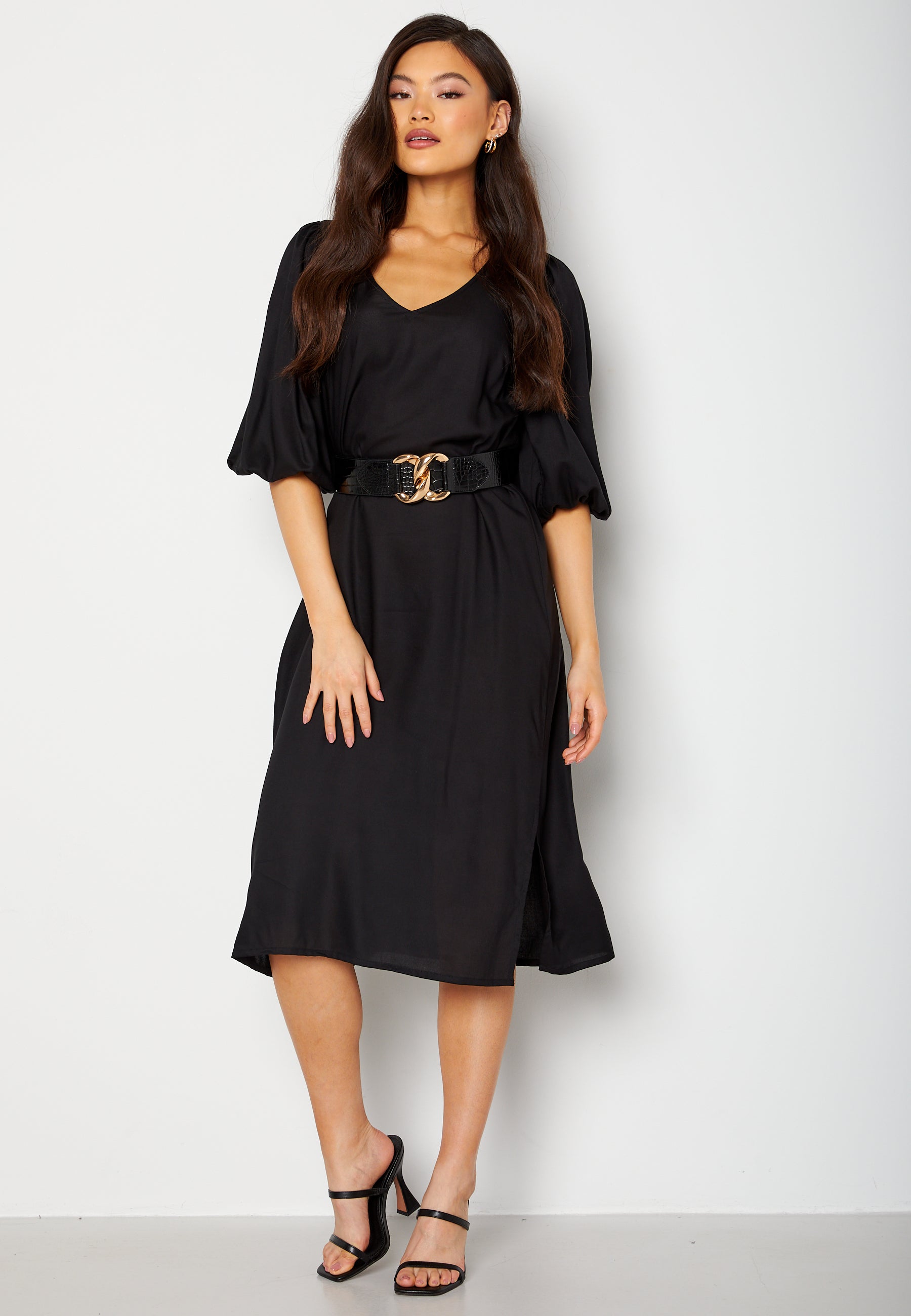 Happy Holly Pennee balloon sleeve dress