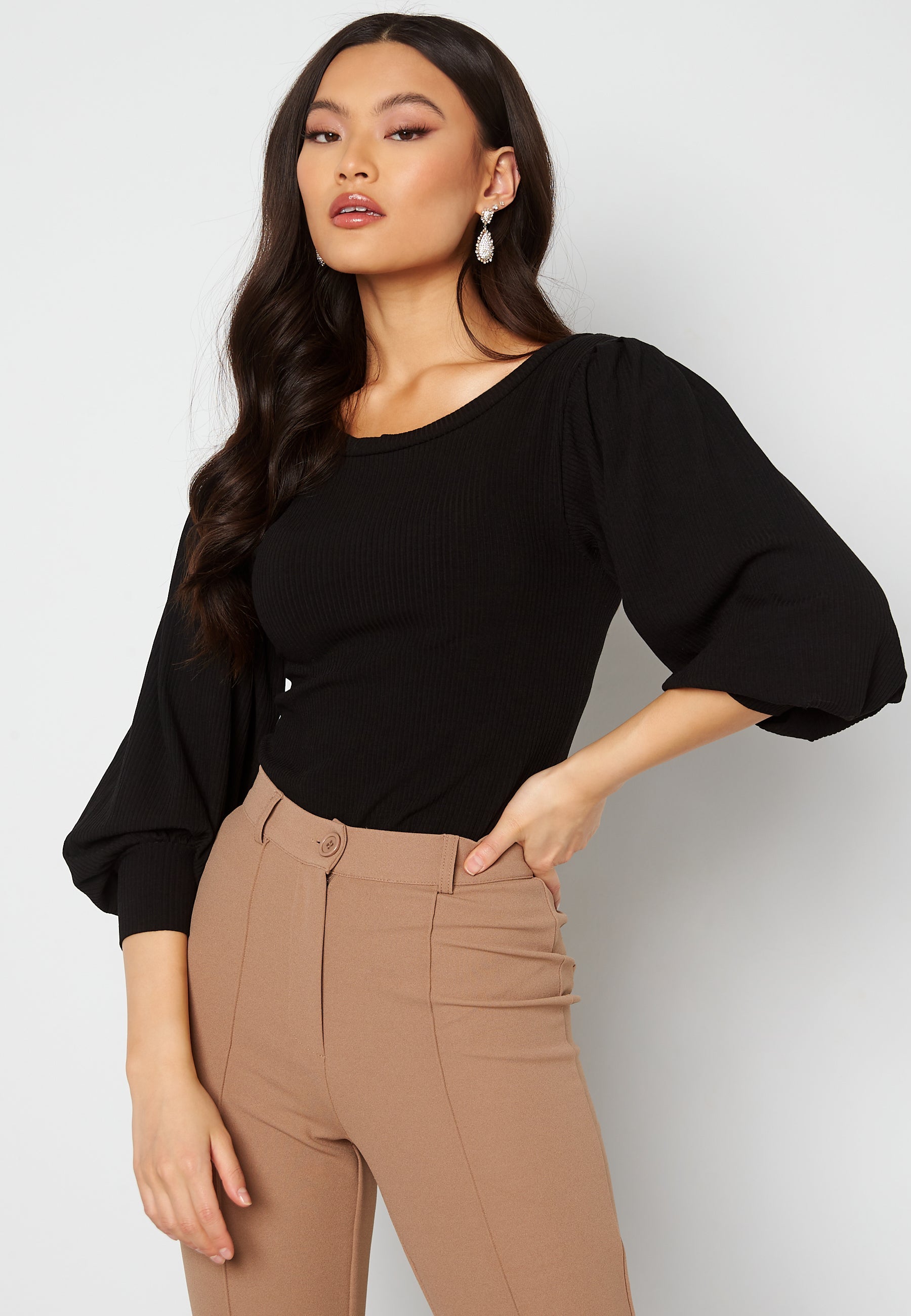 BUBBLEROOM Gry rib top